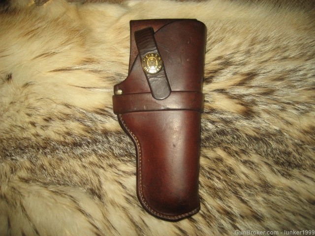 VINTAGE H.H.HEISER HOLSTER EARLY 1900'S COLT 1903/1908 AUTO "NICE" !-img-0