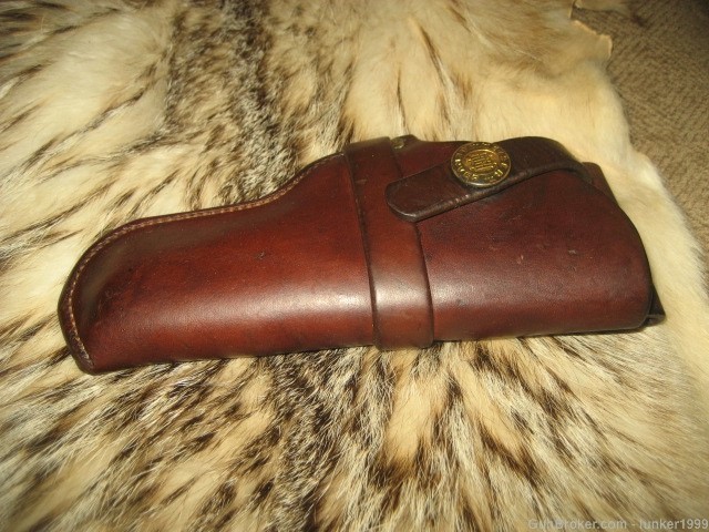 VINTAGE H.H.HEISER HOLSTER EARLY 1900'S COLT 1903/1908 AUTO "NICE" !-img-2