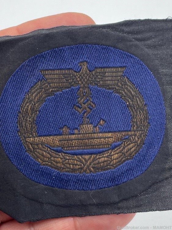 WW2 German U-BOAT KM Badge in Cloth medal uniform Navy Kriegsmarine-img-2