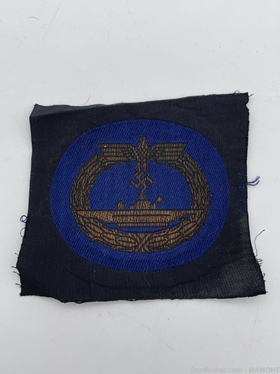 WW2 German U-BOAT KM Badge in Cloth medal uniform Navy Kriegsmarine-img-0