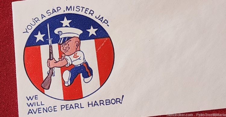 WW2 WWII US American cover letter Pearl Harbor You're a sap Mr Jap!-img-1