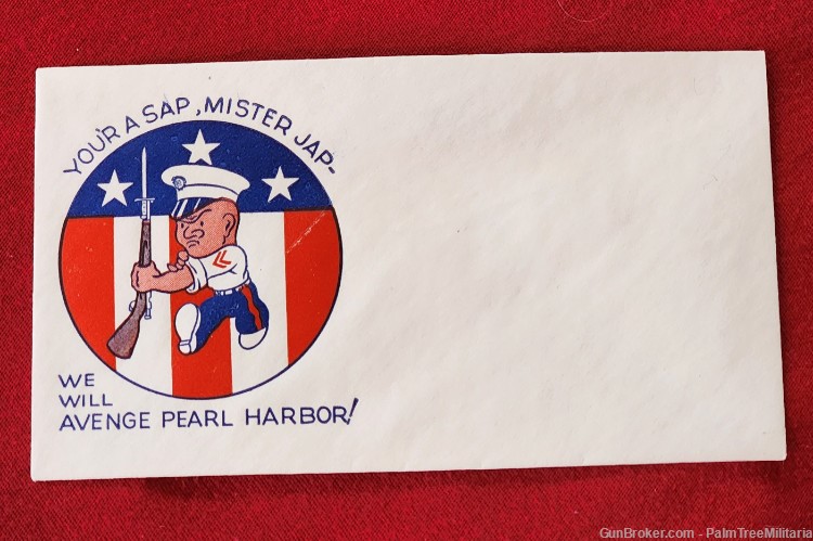 WW2 WWII US American cover letter Pearl Harbor You're a sap Mr Jap!-img-0