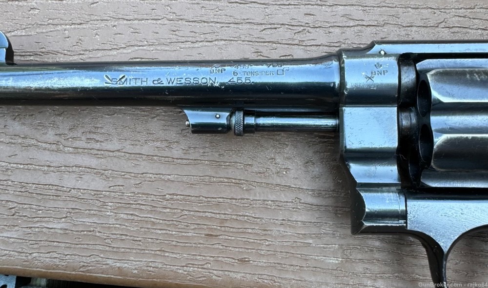 Rare British 1917 ww1 mark 2 smith & Wesson .455 webley revolver military -img-1