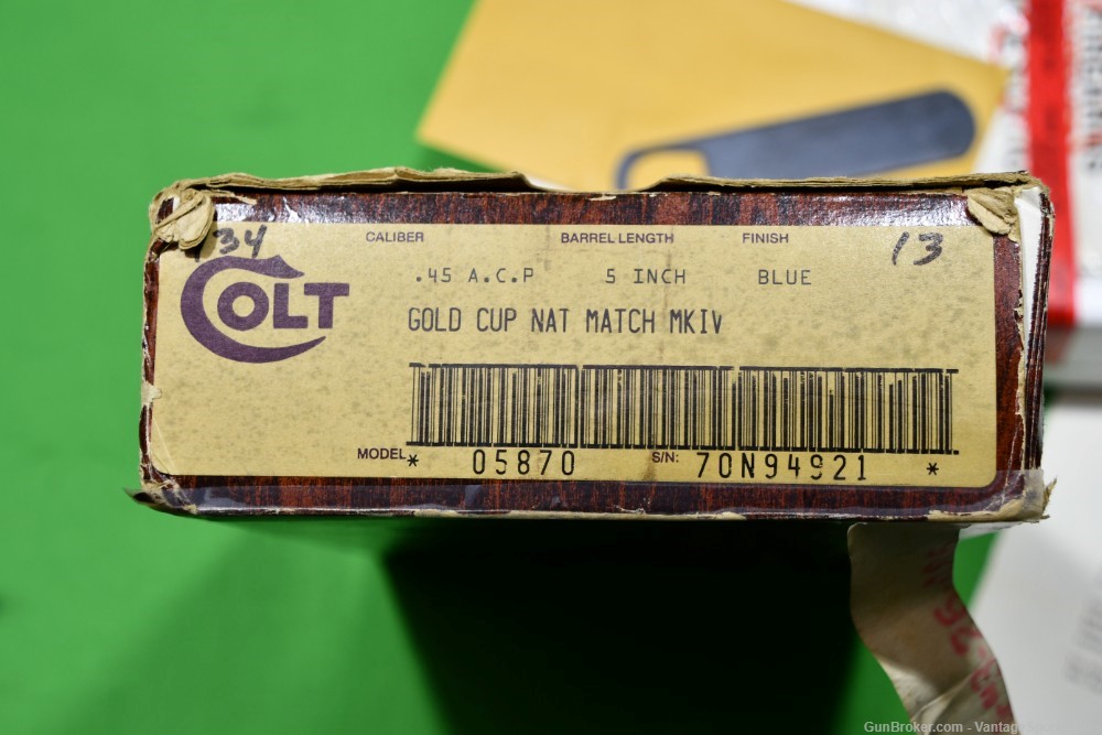 1981 Colt Gold Cup/National Match. Box / Papers / Tool. PENNY!!-img-1