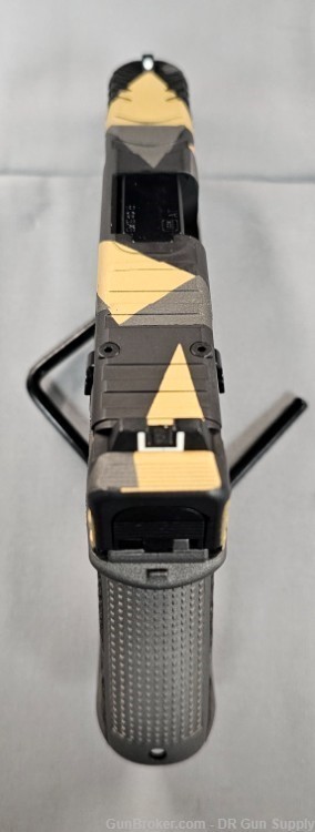 Glock G19 Gen 5 MOS 9MM 4" 15RD Shark Coast Geodesic RMR Stipple NO CC FEES-img-1