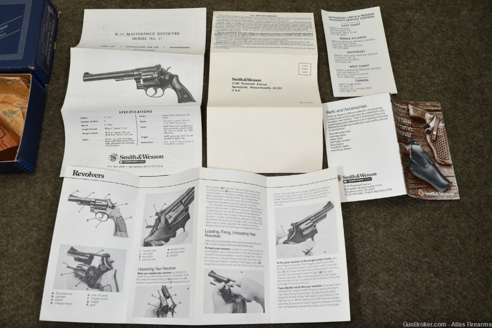 Smith & Wesson 17-3 K-22 Masterpiece .22LR 6" Blue Revolver C&R 1974 - Mint-img-35