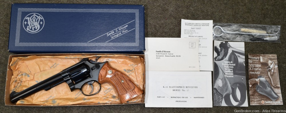 Smith & Wesson 17-3 K-22 Masterpiece .22LR 6" Blue Revolver C&R 1974 - Mint-img-38