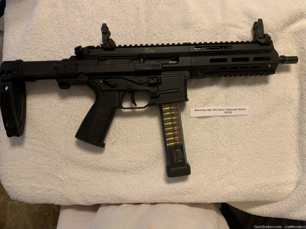 B&T SPC9mm with Telescopic Brace. NEW + 500 CCI 9mm Rnds-img-0