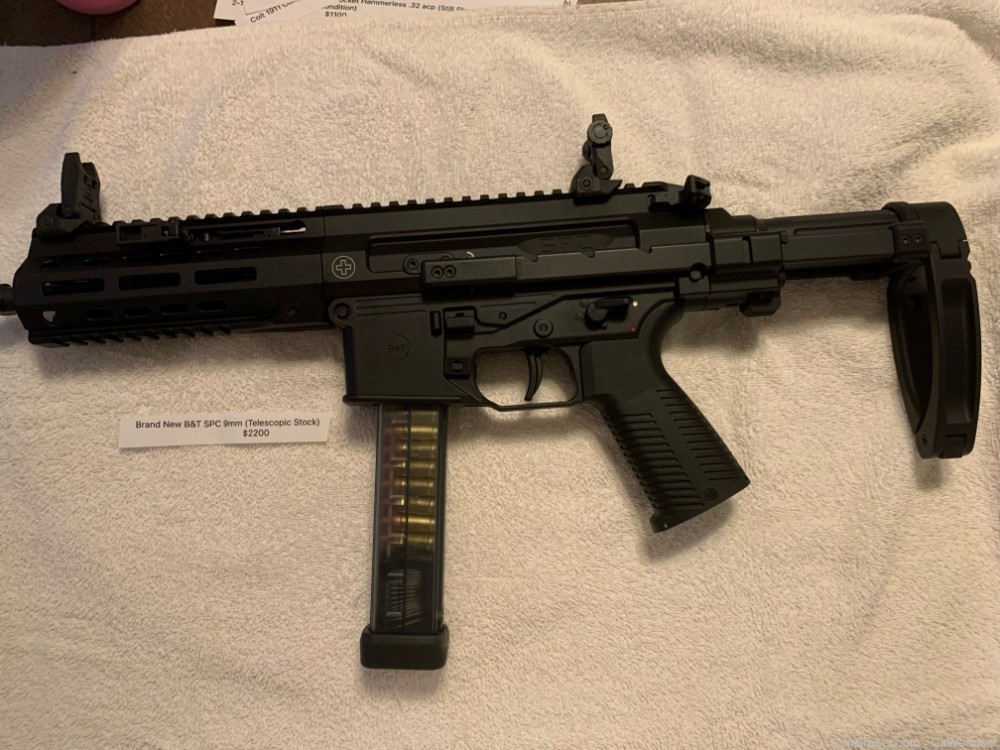 B&T SPC9mm with Telescopic Brace. NEW + 500 CCI 9mm Rnds-img-2