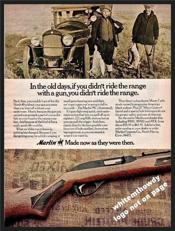 1974 MARLIN 99C Rifle Vintage PRINT AD-img-0