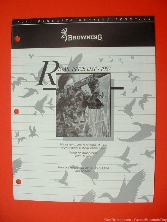 1987 OEM BROWNING Full-Line Catalog, Price List Set - XLNT !-img-1
