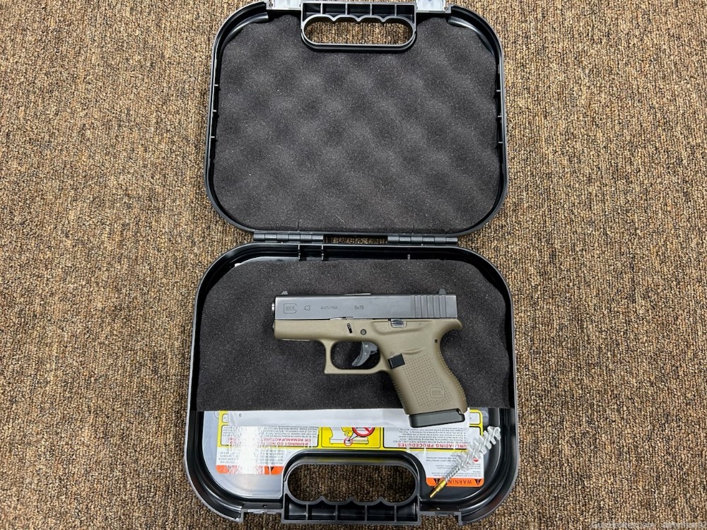 OD Glock 43 chambered in 9mm Penny Start No Reserve-img-0