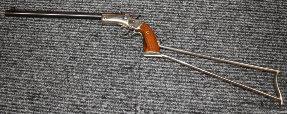 *RARE*  J. Stevens Model 4 Tip-Up Single Shot Pistol .22 LR-img-1