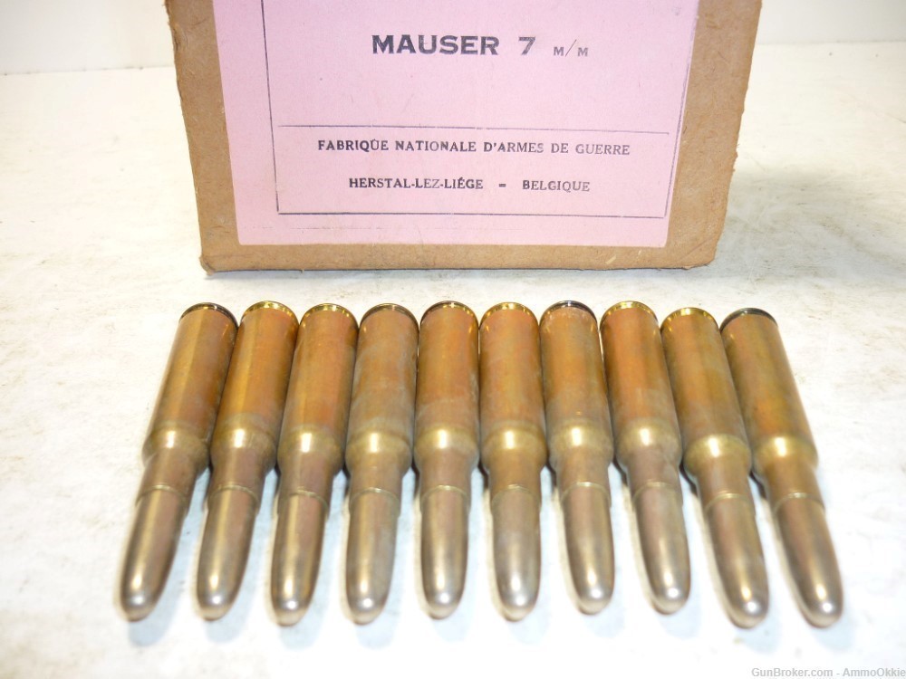 10rd - 1936 FN Belgium - 7x57 7mm Mauser - ORIGINAL ROUND NOSE - 1924/30-img-5