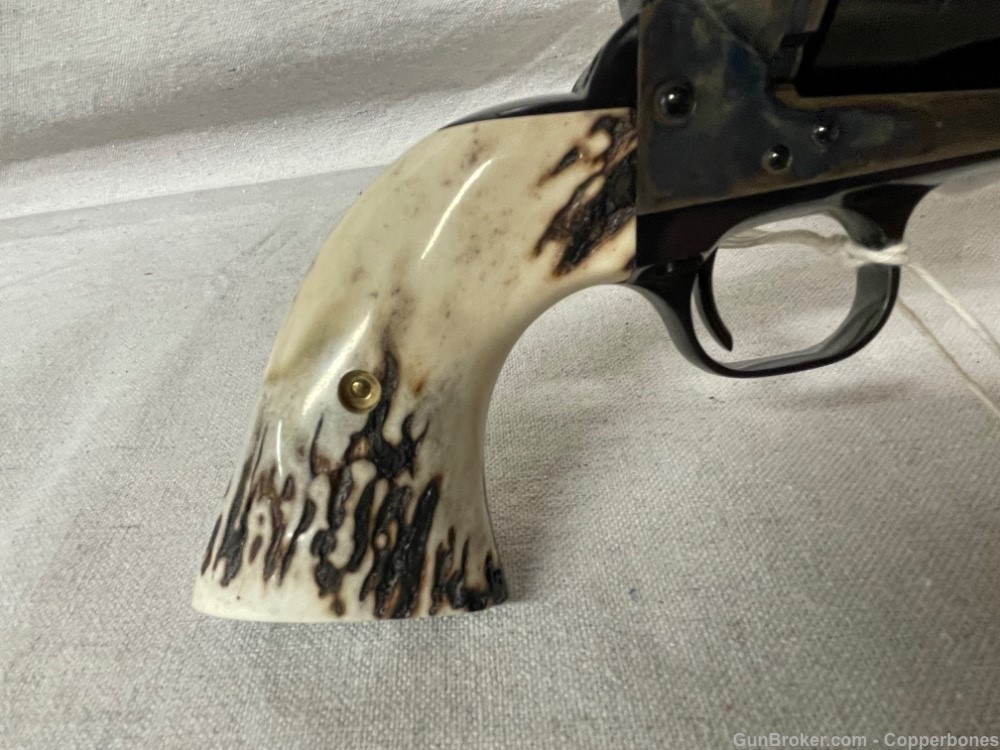 COLT SINGLE ACTION ARMY 45LC UNFIRED - 4.75” - CUSTOM - SAMBAR STAG GRIPS-img-27