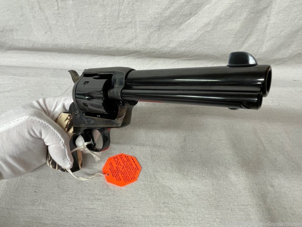 COLT SINGLE ACTION ARMY 45LC UNFIRED - 4.75” - CUSTOM - SAMBAR STAG GRIPS-img-25