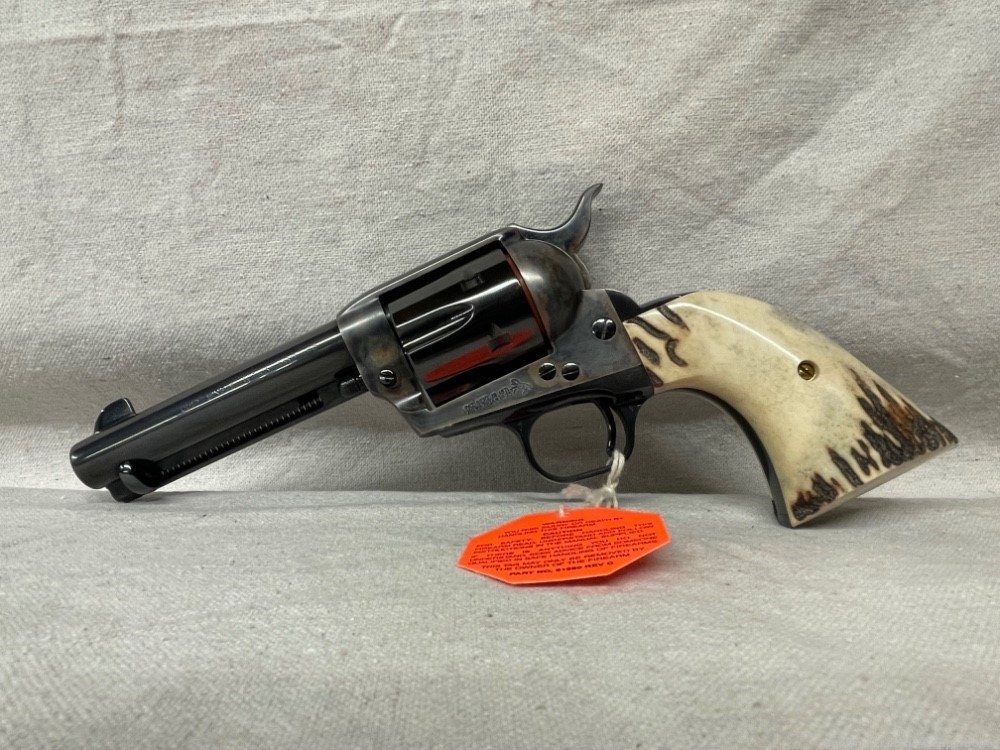 COLT SINGLE ACTION ARMY 45LC UNFIRED - 4.75” - CUSTOM - SAMBAR STAG GRIPS-img-7
