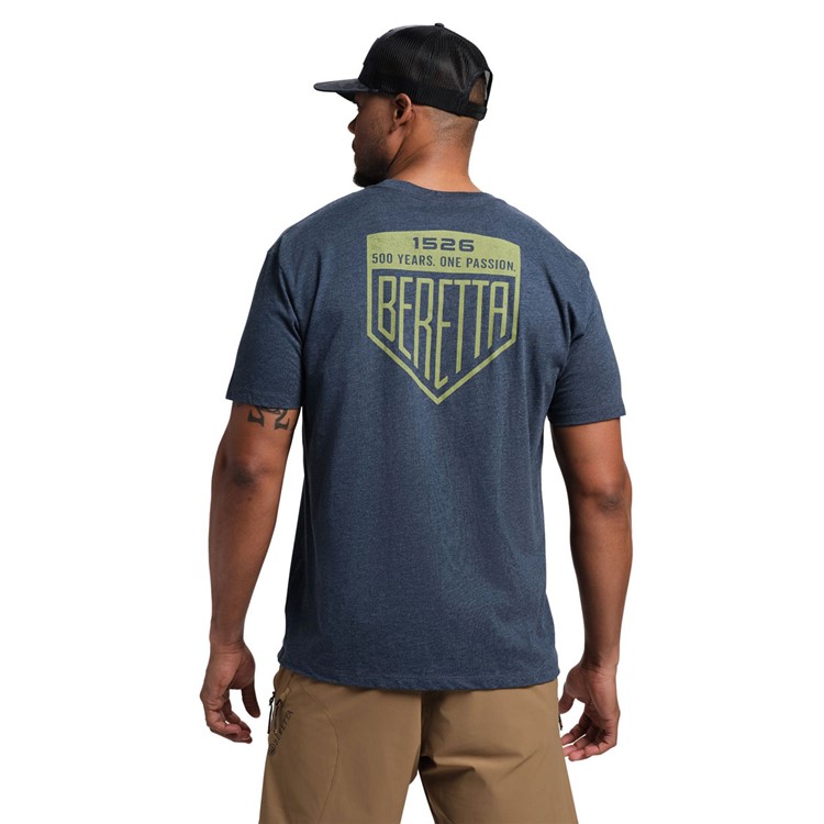 BERETTA Men Legacy  SS T-Shirt, Color: Navy Heather, Size: L-img-3