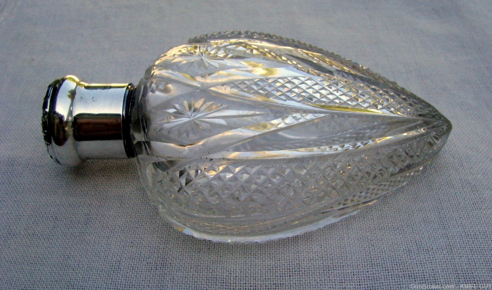 FINE ANTIQUE AMERICAN HEART SHAPED CRYSTAL NIPPER/PERFUME FLASK 1887-1912-img-11