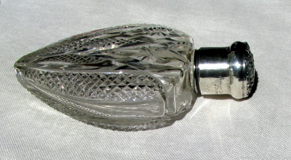 FINE ANTIQUE AMERICAN HEART SHAPED CRYSTAL NIPPER/PERFUME FLASK 1887-1912-img-13