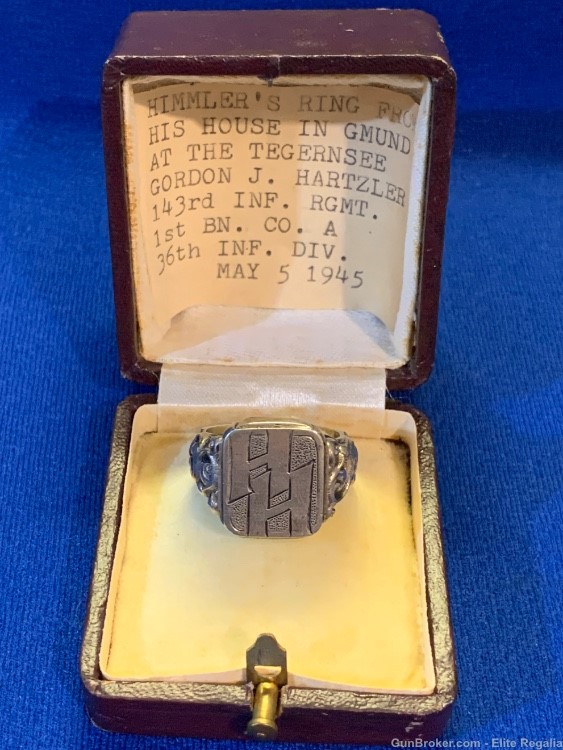 Heinrich Himmler’s Personal Monogrammed SS Ring German WWII Vet Acquired -img-1