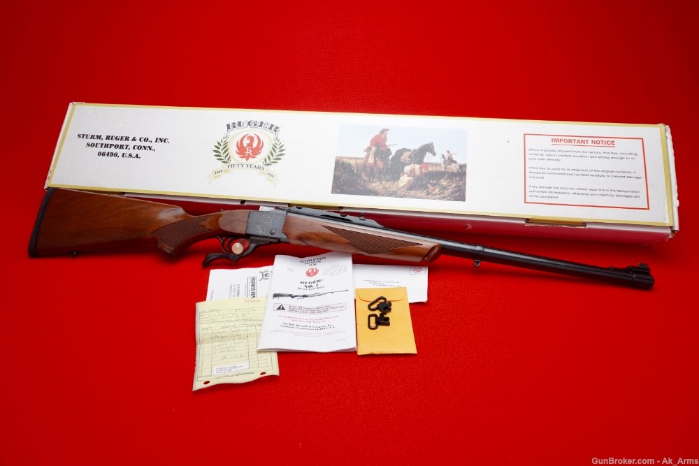 1999 Ruger No. 1 .416 Rigby Wood Stock Year Of The Rhino *FACTORY ENGRAVED*-img-0