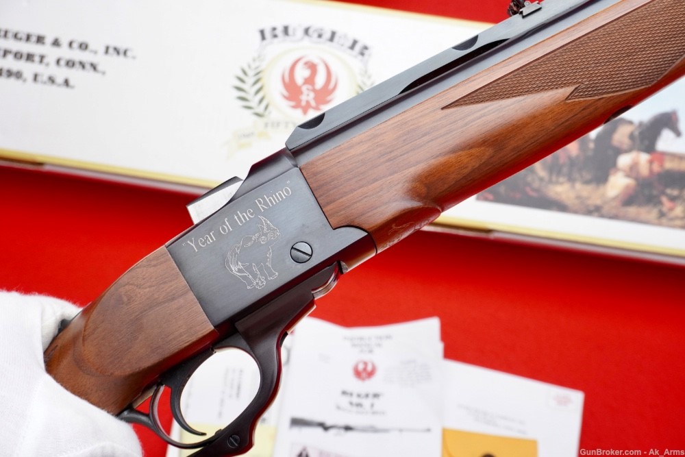 1999 Ruger No. 1 .416 Rigby Wood Stock Year Of The Rhino *FACTORY ENGRAVED*-img-21