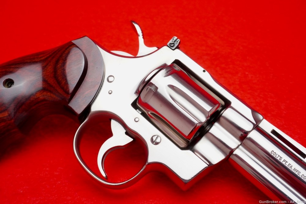 RARE 1983 Colt Python 4" .357 Magnum *FACTORY E-NICKEL FINISH* Collector!-img-6
