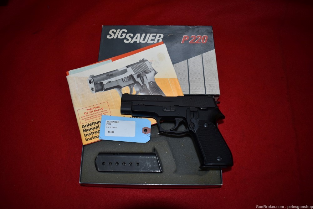 Sig Sauer West German P220, With Box, NICE! 45 ACP, Penny START!-img-0