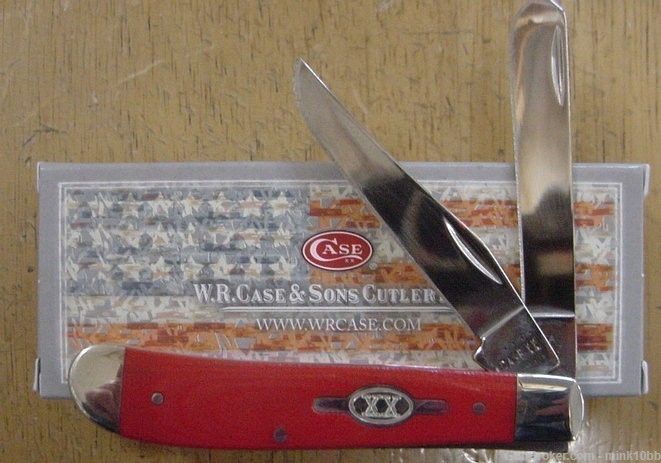 Case Mini Trapper G-10 Knife Red CA45402-img-0