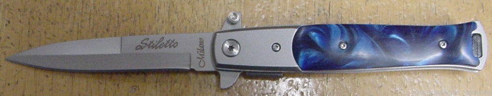 Stilletto Type 5in  Blade Knife Blue -img-0