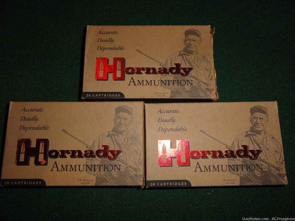 57 Rnds Factory Hornady Ammo for .375 Ruger, 300 gr Round Nose Soft Point-img-0