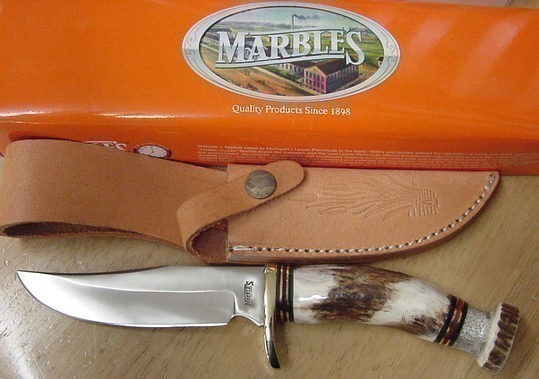 Marbles Stag Handle Mini Hunter Knife MR801-img-0