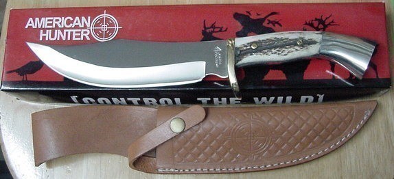 American Hunter Stag Handle Knife AH701L-img-0