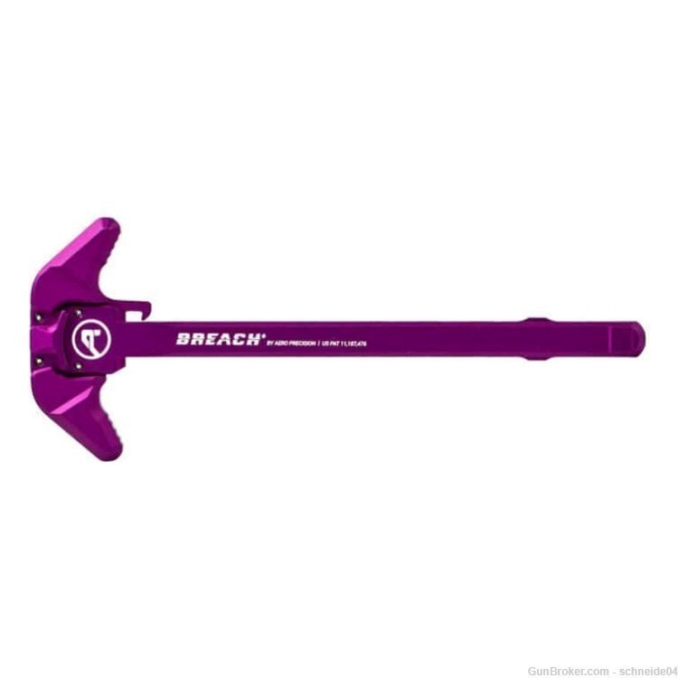 Aero Precision Breach Charging Handle Large Lever Purple Anodized-img-0