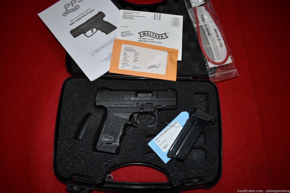Walther PPS 9mm, With Box, NICE!! Penny START! MA OK-img-0