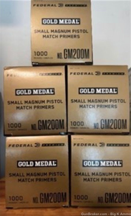 5000 small magnum pistol match primers gold medal no. GM200 NoCCFees-img-0