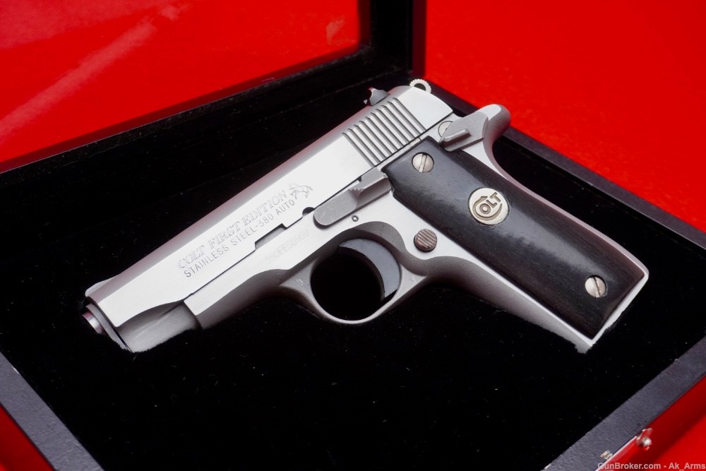 RARE Colt Government .380ACP Stainless *RARE FIRST EDITION MODEL*-img-0