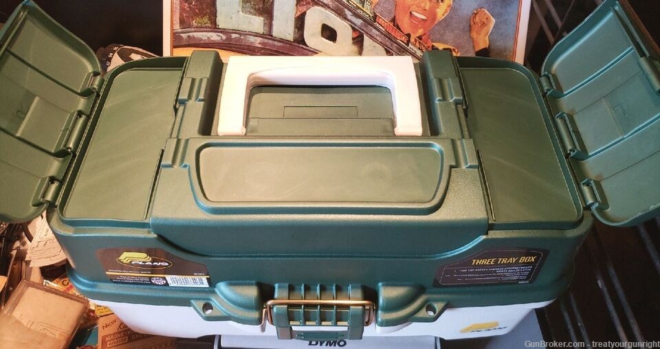 Plano 3-Tray Tackle Box with Dual Top Access Green/White #620306 New-img-6