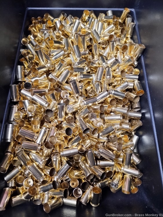 9MM Brass Mixed Headstamps,Cleaned and polished 1,000 pcs -img-0
