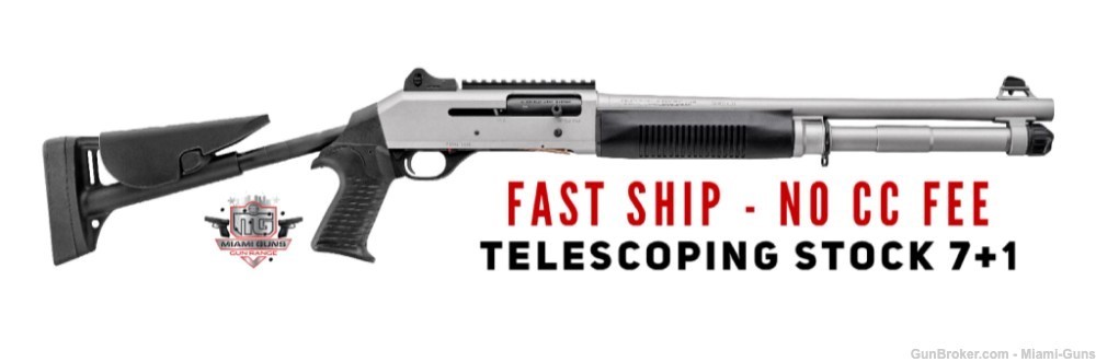 Benelli M4 H20 Titanium Cerakote Shotgun w/ NS and Telescoping Stock-img-0
