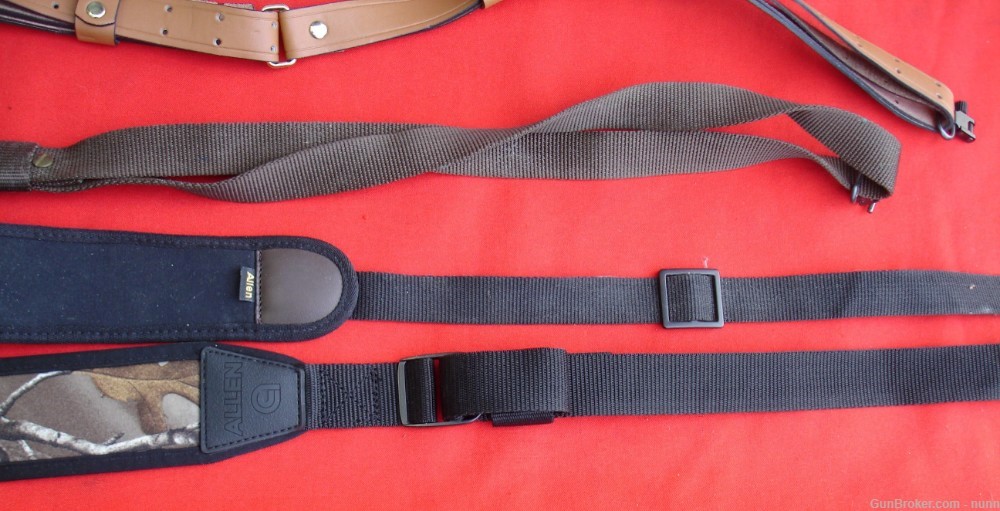 Lot Of FOUR Rifle Slings With Swivels, Allen, Nylon, Leather-img-2