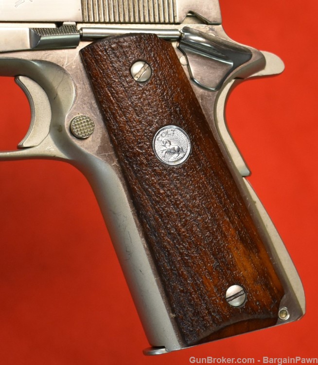 Colt 1911 Government Model MK IV Series 70 45ACP 5" Nickel MKIV 70G 1973-img-5
