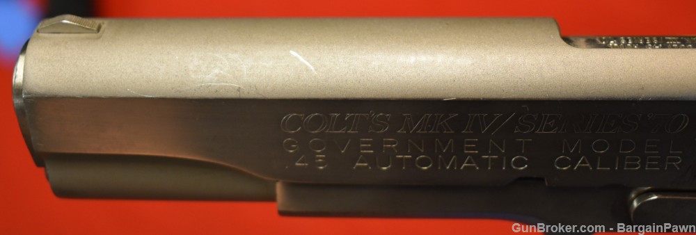 Colt 1911 Government Model MK IV Series 70 45ACP 5" Nickel MKIV 70G 1973-img-50