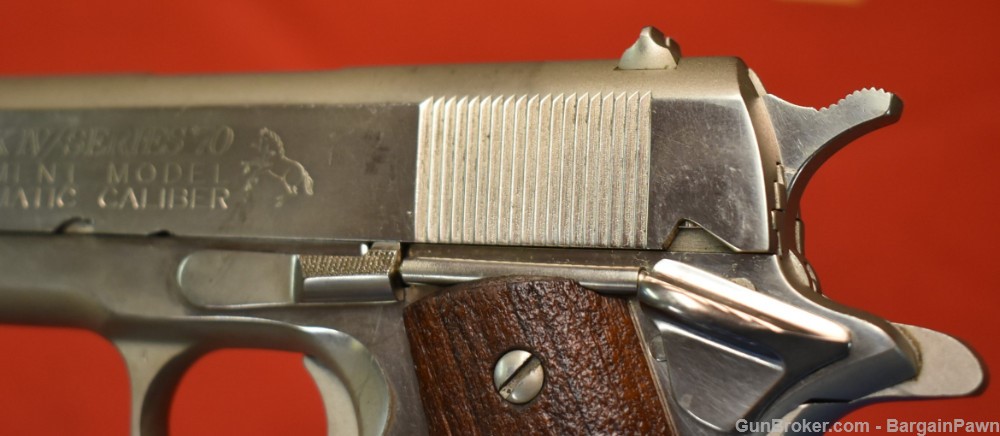 Colt 1911 Government Model MK IV Series 70 45ACP 5" Nickel MKIV 70G 1973-img-46