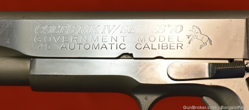 Colt 1911 Government Model MK IV Series 70 45ACP 5" Nickel MKIV 70G 1973-img-53