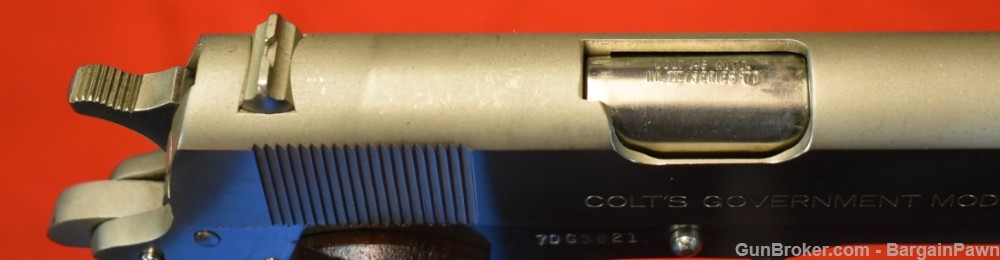 Colt 1911 Government Model MK IV Series 70 45ACP 5" Nickel MKIV 70G 1973-img-10