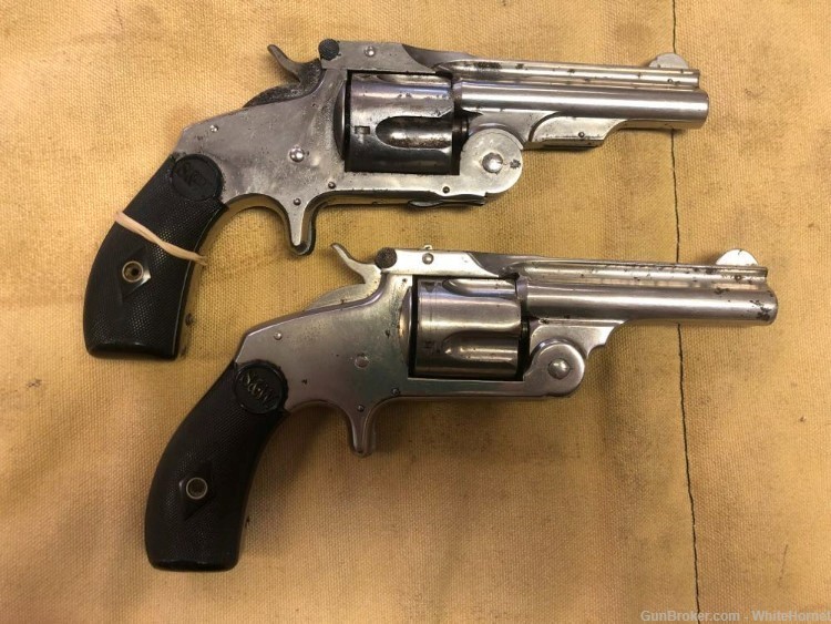 PAIR Smith And Wesson S&W Baby Russian 1st and 2nd Models .38S&W CLEAN!-img-0