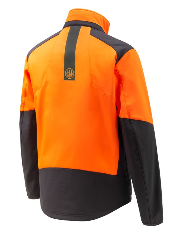 BERETTA Butte Softshell Jacket, Color: Ebony & Orange H.V., Size: S-img-1