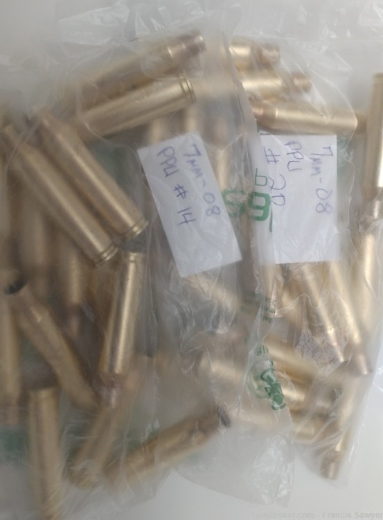 7mm-08 Brass 54 total Mixed PPU-35, Nosler-14 and Remington-5-img-3